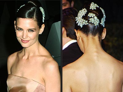 Katie Holmes' Stone-Studded Updo. While others were deciding between long 