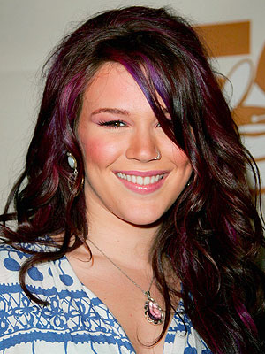 hair with purple. Stone Dye Her Hair Next?