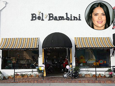 Baby Shopping Stores on Salma Hayek   S All Pink Baby Shopping Spree      Style News