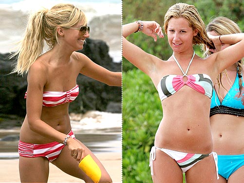 ashley tisdale at the beach