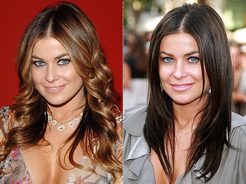 hair color styles for brunettes. around with her hair color