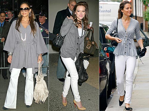  crisp white denim on Jennifer Lopez Hilary Duff and Kate Middleton