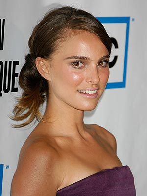 natalie portman hair up. Natalie Portman sparkled in