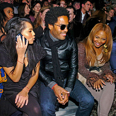 ZOE KRAVITZ, LENNY KRAVITZ AND LIL' KIM  photo