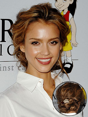 Short hairstyles for prom - Jessica Alba Hairstyle