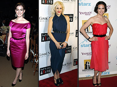 SKINNY BELTED DRESSES photo | Anne Hathaway, Gwen Stefani, Jennifer Connelly