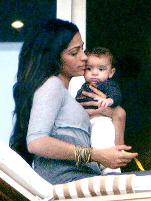 Camila Alves Snuggles With Son in Brazil