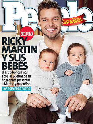 ricky martin kids. Ricky Martin Introduces Twins