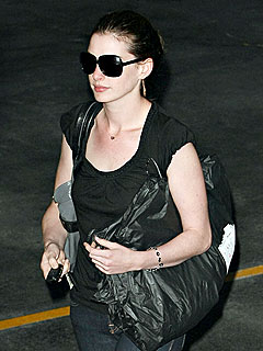 Anne Hathaway Sings for a Prada Reunion in Hollywood | Anne Hathaway