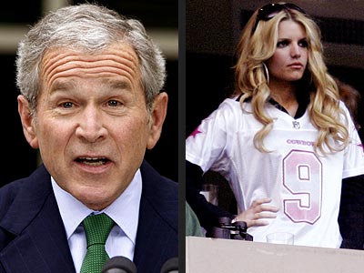  photo | George W. Bush, Jessica Simpson