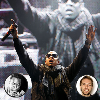  photo | Chris Martin, Jay-Z, Miles Davis
