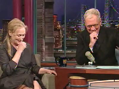 photo | David Letterman, Meryl Streep