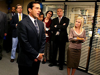 A Pregnant Angela Kinsey Returns to The Office