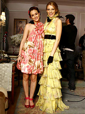 Gossip Girl Fashion Serena   Woodsen on Blake Lively Serena Van Der Woodsen Entrambe In Abiti Floreali