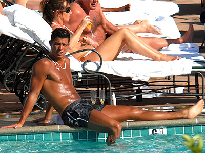 Ronaldo Diving on Dive In  It S A Celeb Pool Party   Tanned Goods   People Com