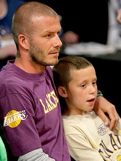 Hilary Duff, David Beckham Out for Lakers Victory| David Beckham, Hilary Duff