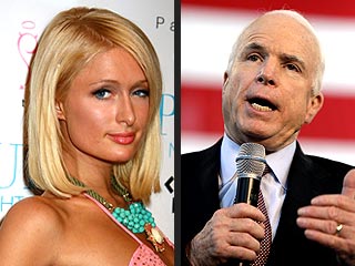 Paris Hilton's Cold Reaction to John McCain Commercial | John McCain, Paris Hilton