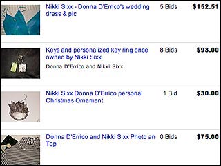 Nikki Sixx's Ex Cleans House – on eBay| Breakups, Donna D'Errico, Nikki Sixx
