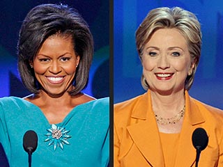 Hillary Clinton and Michelle Obama Trade Compliments in Denver ...