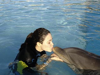 Emmy Rossum's First Kiss – with a Dolphin!