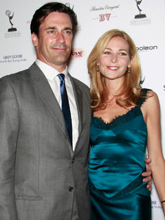 Jon Hamm Helps Girlfriend Dress for Emmy Night
