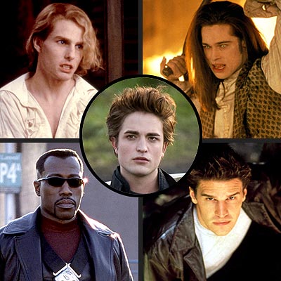 Clockwise from top left: Tom Cruise, Brad PItt, David Boreanaz, 