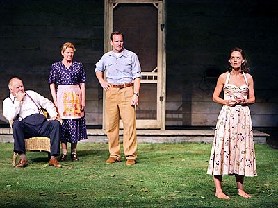 Who joined Katie's husband Tom Cruise in the audience during her Broadway debut in All My Sons? | Katie Holmes