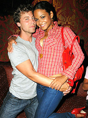 CUDDLE BUDDIES  photo | Christina Milian, Lance Bass