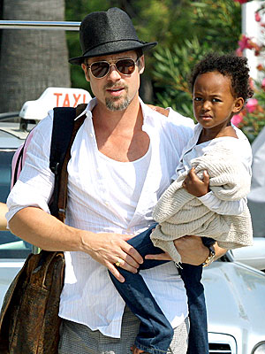 AT ARM'S LENGTH photo | Brad Pitt, Zahara Jolie-Pitt