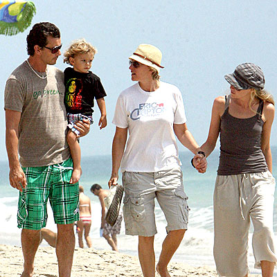 BEACH BUDDIES photo | Ellen DeGeneres, Gavin Rossdale, Kingston Rossdale, Portia de Rossi