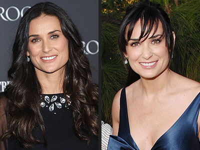 Demi Moore Hairstyle with Bangs