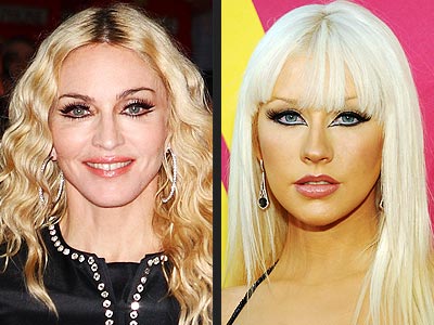 christina aguilera black hair photos. Madonna Hair style