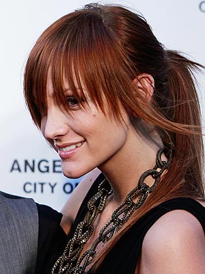 red hair full fringe