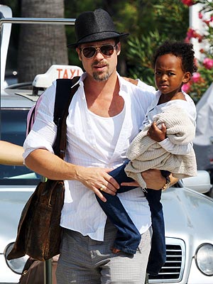 BRAD PITT AND ZAHARA JOLIE-PITT photo | Brad Pitt, Zahara Jolie-Pitt