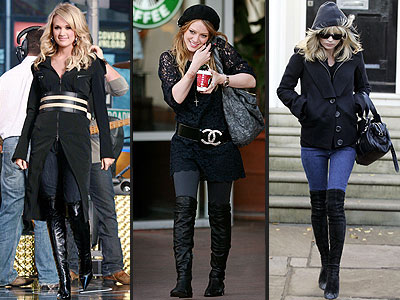 THIGH-HIGH BOOTS & JEANS photo | Carrie Underwood, Hilary Duff, Kate Moss