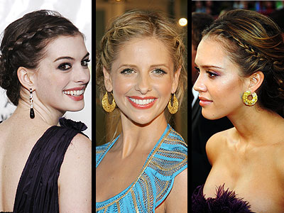 BRAIDED UPDO photo | Anne Hathaway, Jessica Alba, Sarah Michelle Gellar