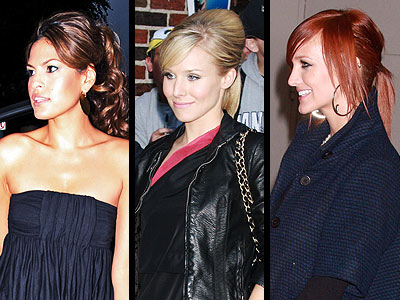 BOUFFANT PONYTAILS photo | Ashlee Simpson, Eva Mendes, Kristen Bell