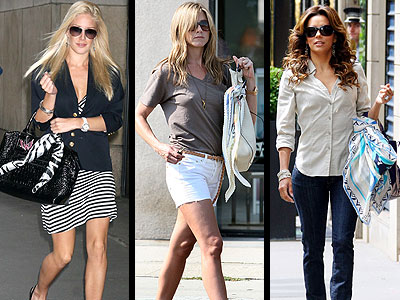 Scarves On Purses | Jennifer Aniston