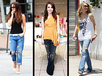 Distressed Denim | Emma Roberts