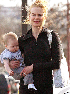 With the wind in their hair, Nicole Kidman and 8-month-old daughter Sunday 