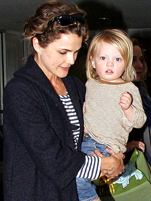 Keri Russell and River Touch Down