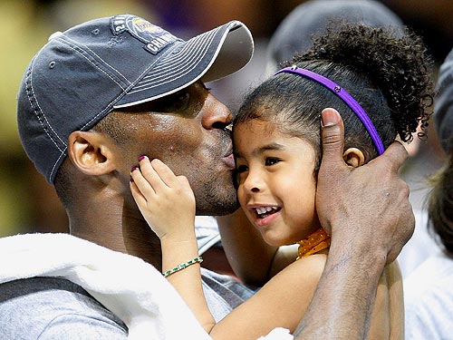 kobe bryant hair. Kobe Bryant and Gianna: Sweet