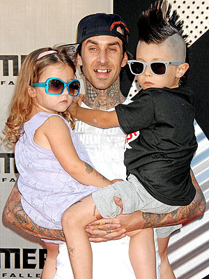 Travis Barkers Tattoos on Travis Barker And His Little Rockers      Moms   Babies     Moms