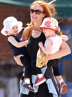 Marcia Cross Totes Her Twins