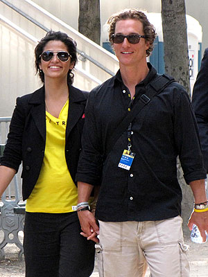 Matthew McConaughey and Camila Alves Tour de France Fans