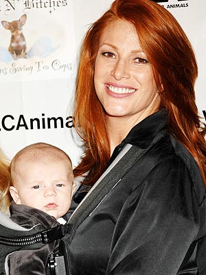 Angie Everhart and Kayden Cuddle Up
