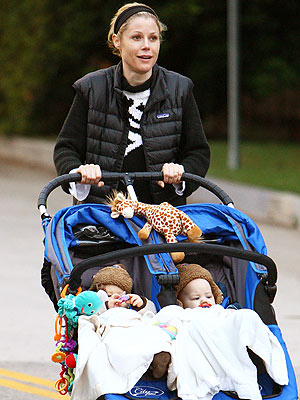 Julie Bowen and Twins' Weekend Walk