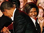9th-Grader Booty-Bumps with New Prez | Barack Obama