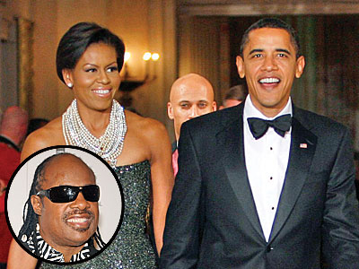 photo | Barack Obama, Michelle Obama, Stevie Wonder