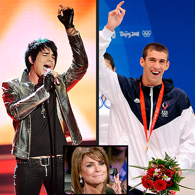 photo | Adam Lambert, Michael Phelps, Paula Abdul